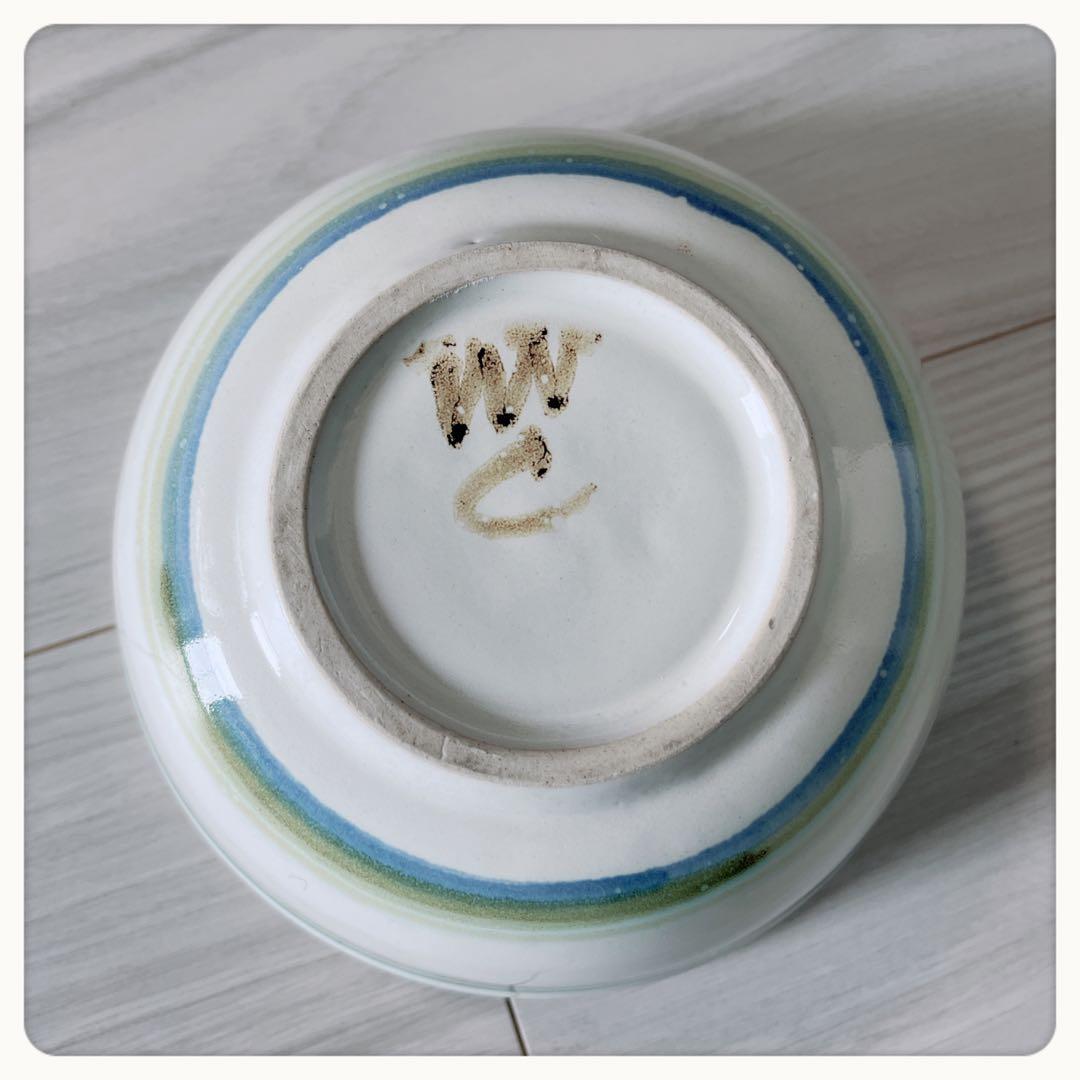 イギリス RYE POTTERY ハンドメイド　手描き鳥デザイン　ヴィンテージ