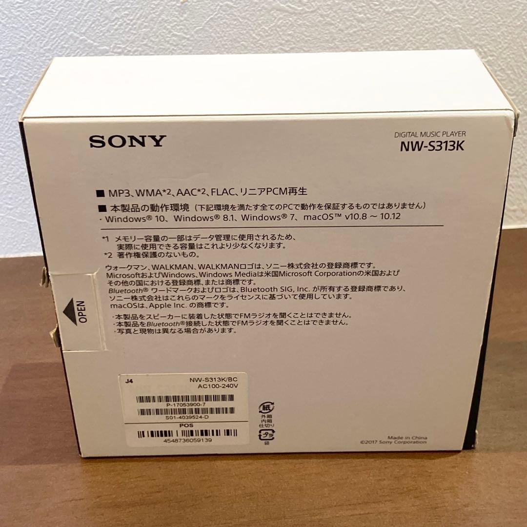 SONY ウォークマン Sシリーズ NW-S313K ブラック 4GB