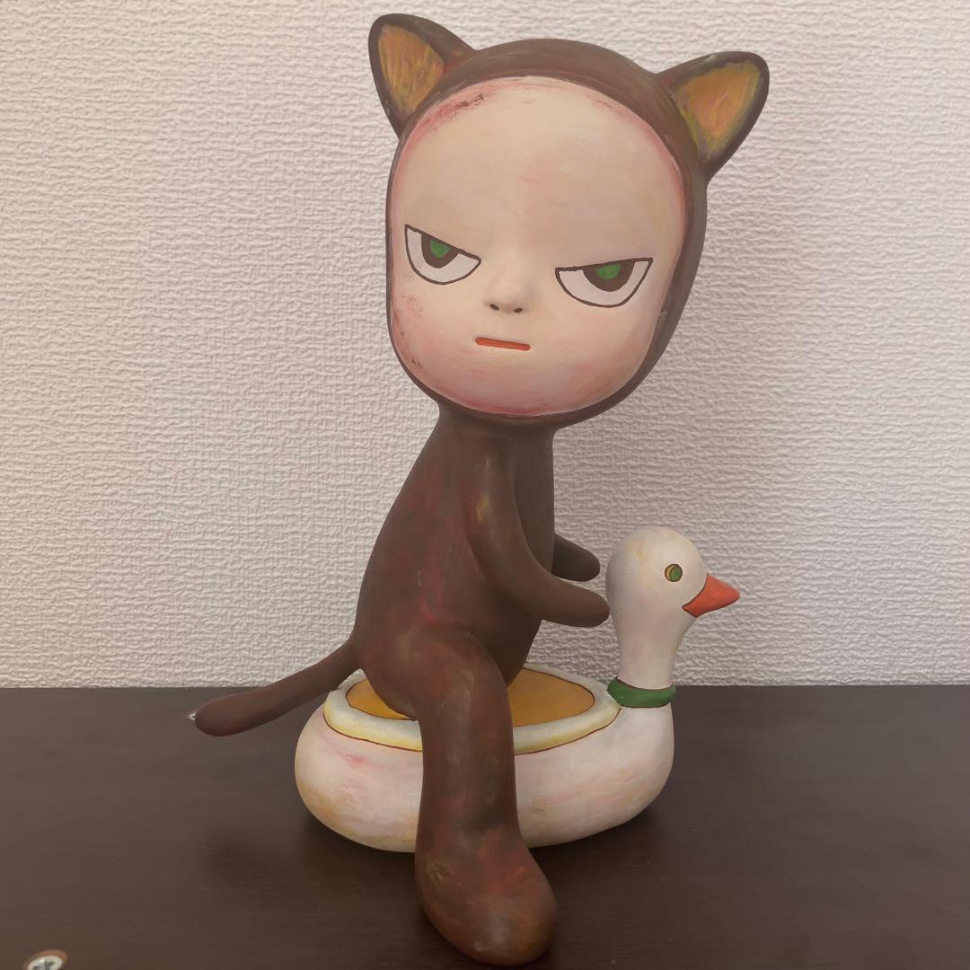 【模写】奈良美智 Harmless Kitty 木 フィギュア