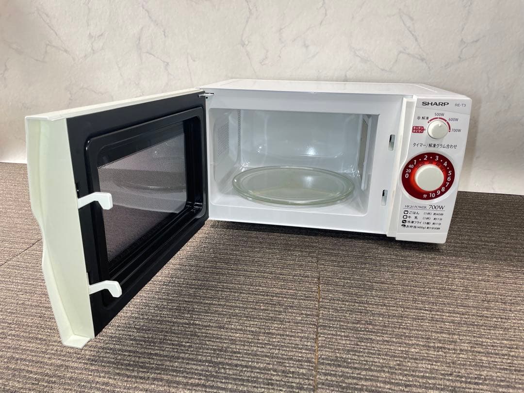 853 シャープ 電子レンジ ターンテーブル 横開き 一人暮らし 単身 国産