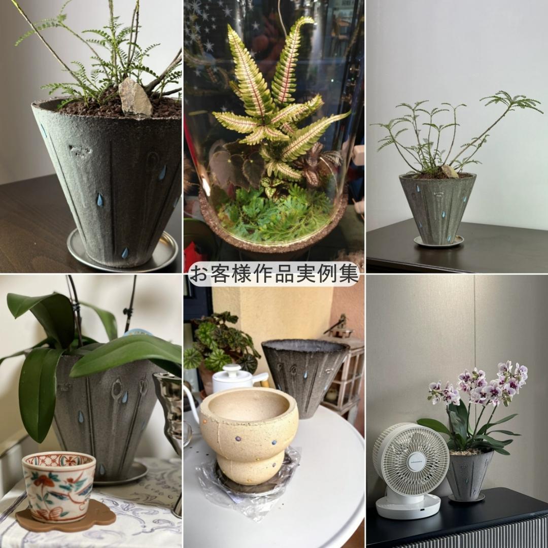 N0281 ciireals 手づくり 高品質 素焼鉢 植木鉢 通気デザイン抜群