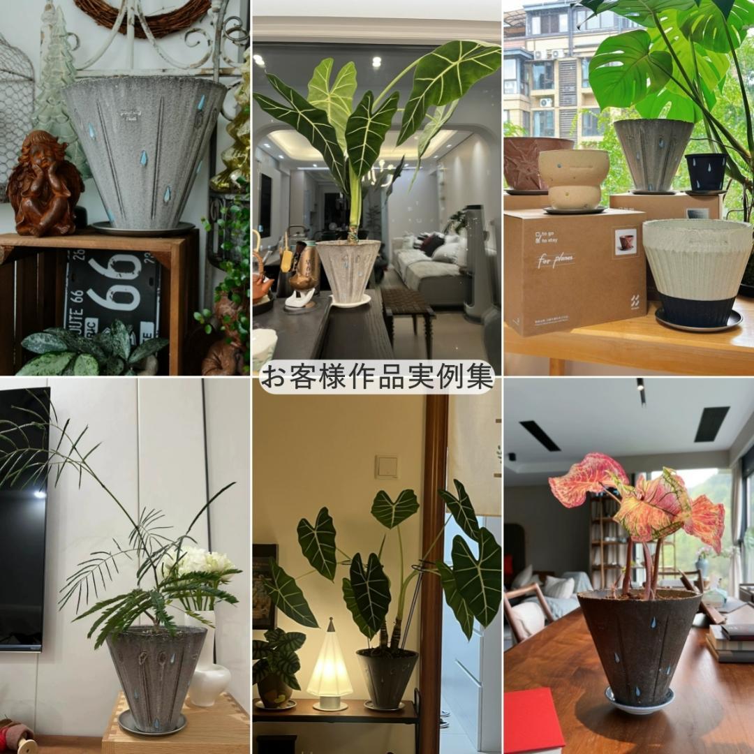 N0281 ciireals 手づくり 高品質 素焼鉢 植木鉢 通気デザイン抜群