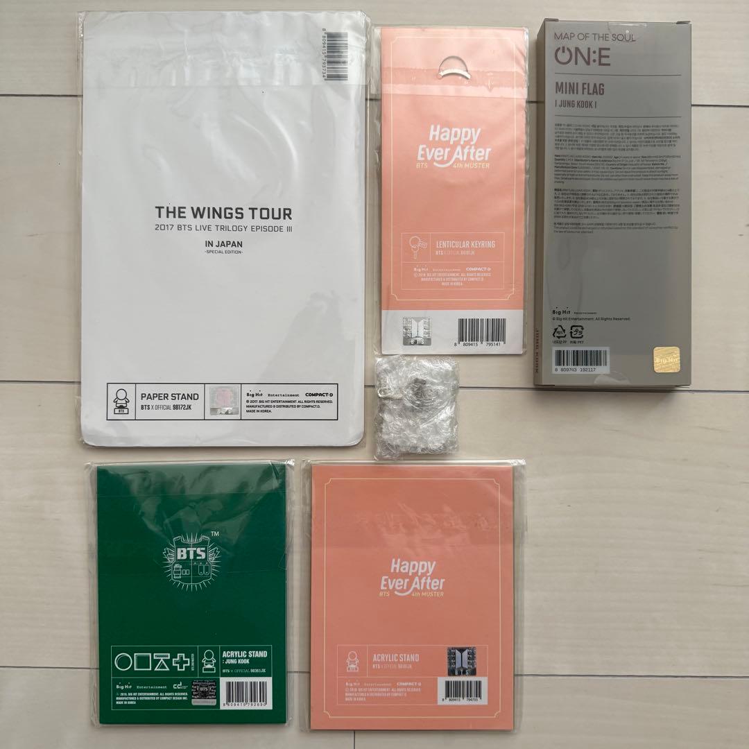 BTS 防弾少年団 ジョングク アクリルスタンド キーリング ミニフラッグ