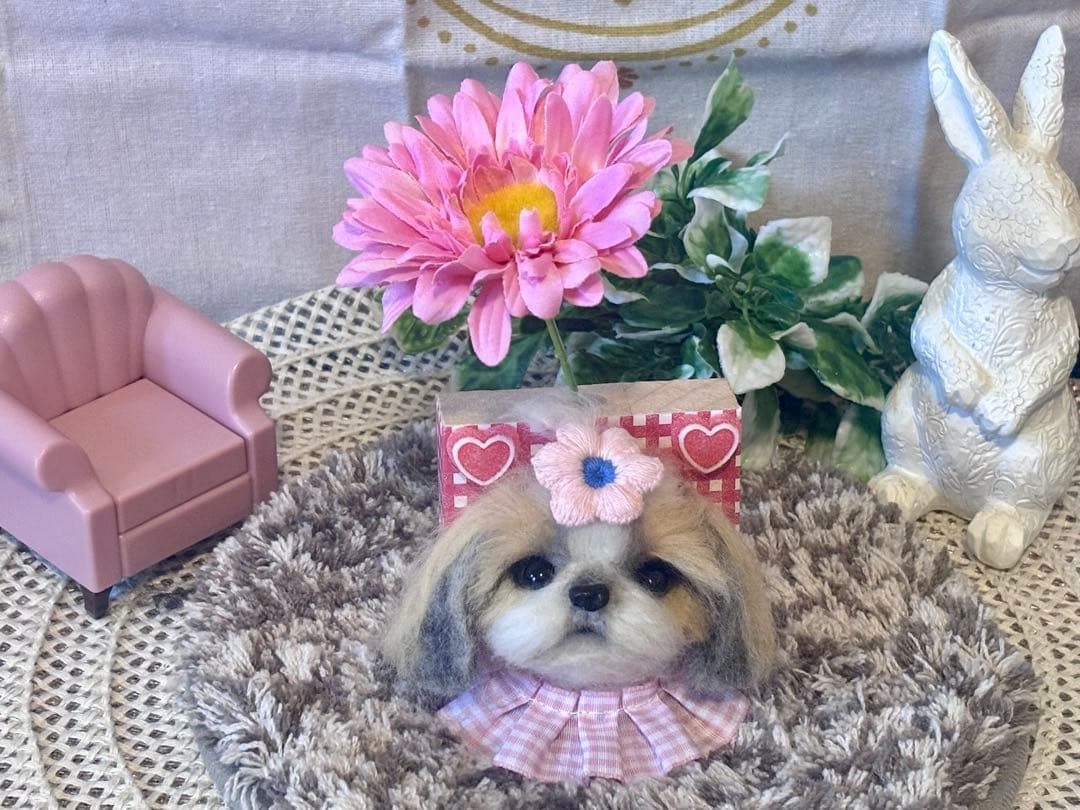 羊毛フェルト♡シーズーちゃん♡ ちくわの雑貨屋さん♡♡♡♡