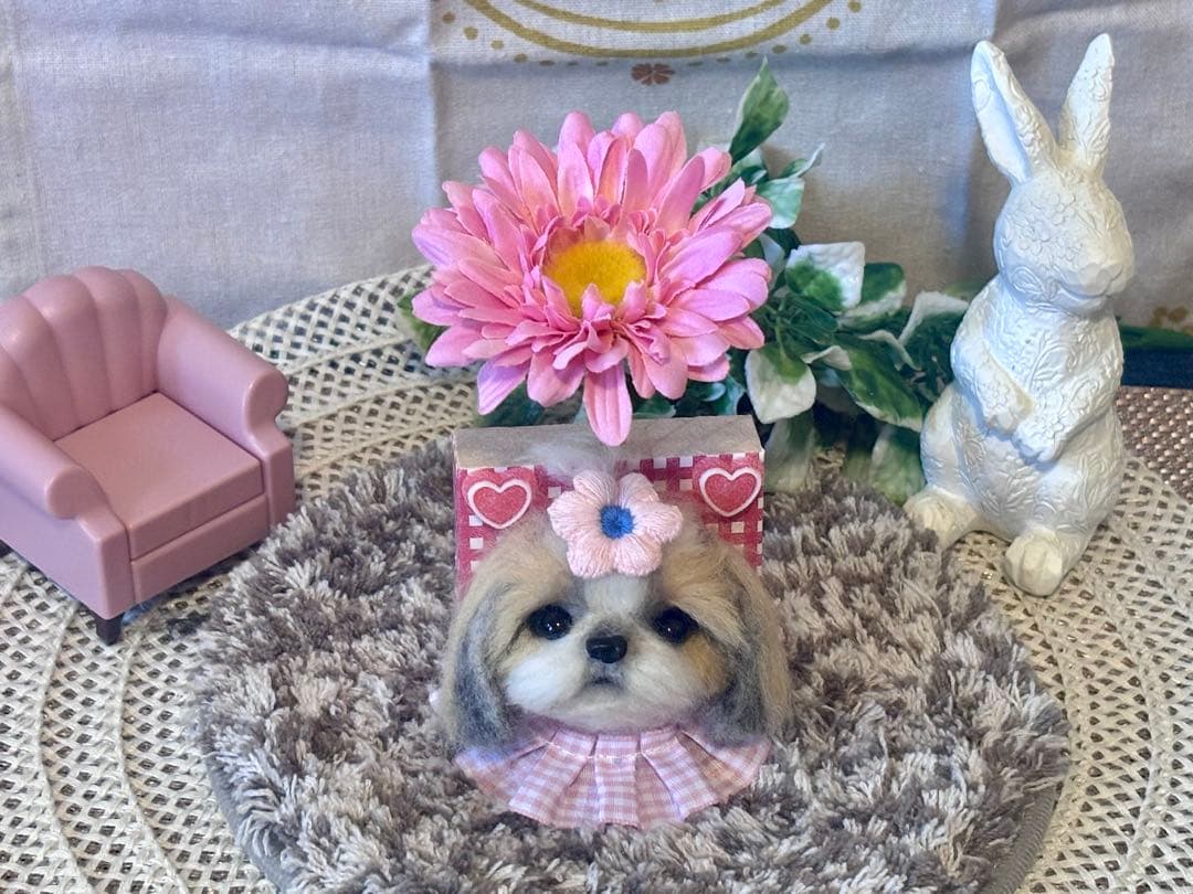 羊毛フェルト♡シーズーちゃん♡ ちくわの雑貨屋さん♡♡♡♡