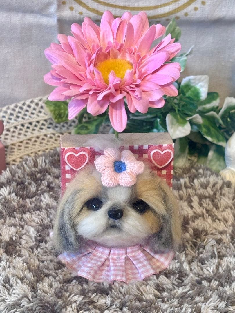 羊毛フェルト♡シーズーちゃん♡ ちくわの雑貨屋さん♡♡♡♡