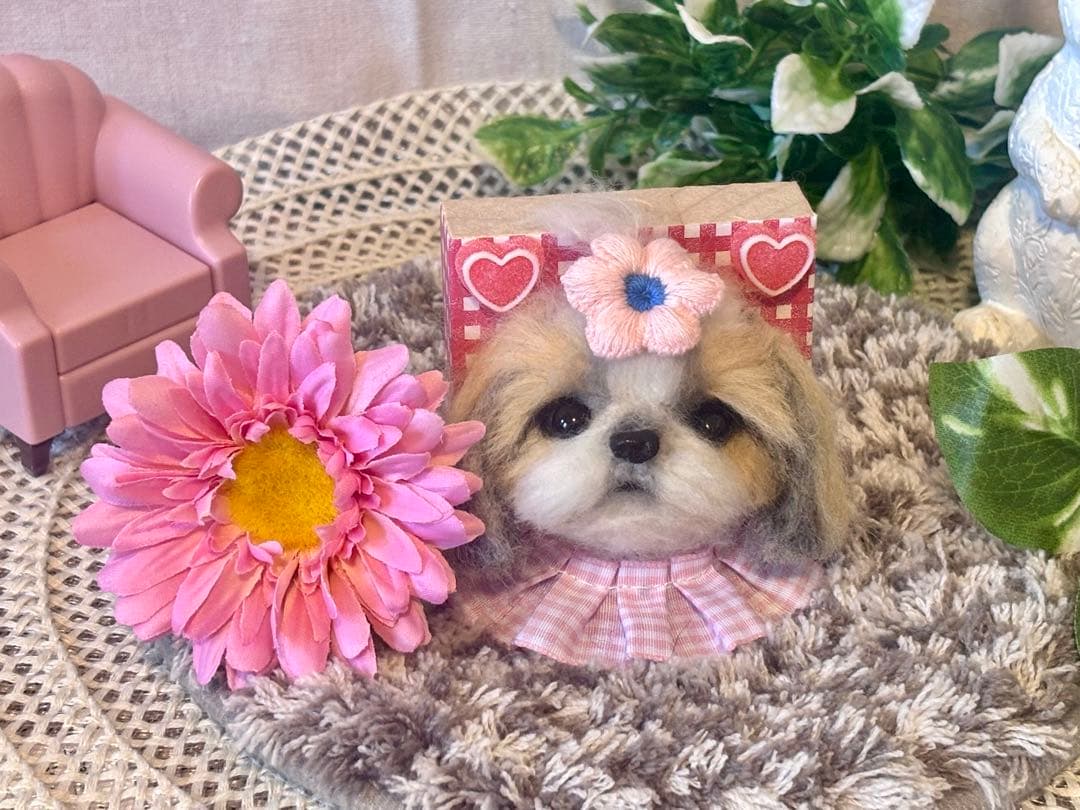 羊毛フェルト♡シーズーちゃん♡ ちくわの雑貨屋さん♡♡♡♡