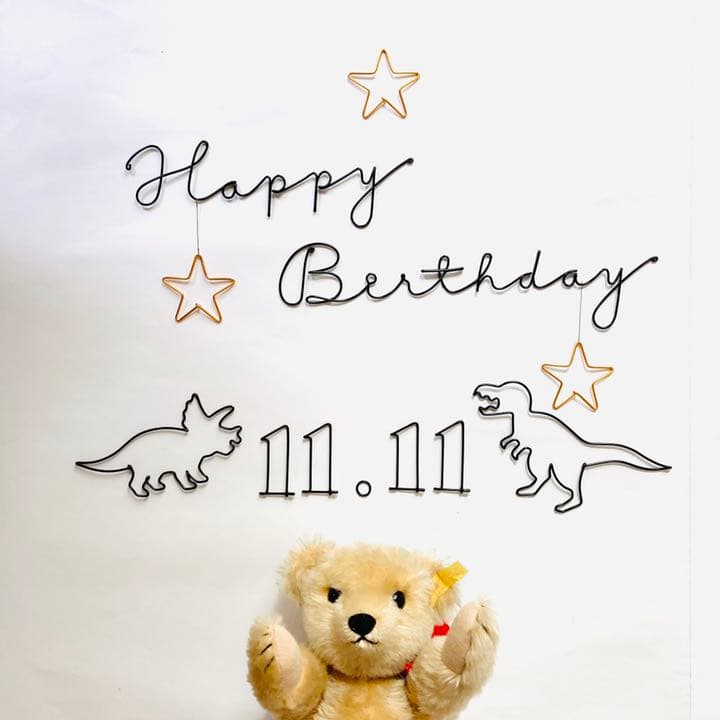 オーダー承ります　ワイヤー アート クラフト 文字　レタリング 誕生日 飾り