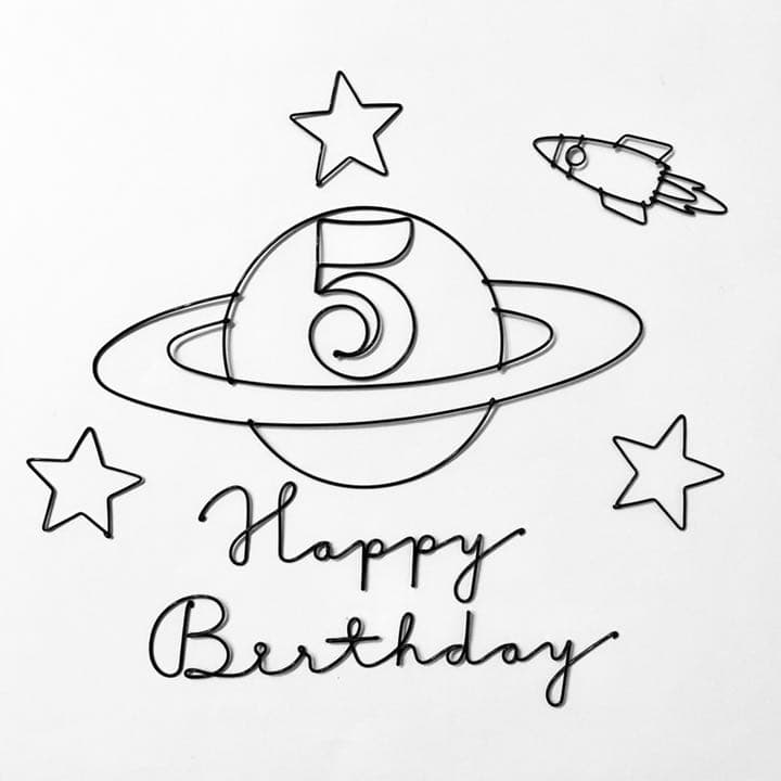 オーダー承ります　ワイヤー アート クラフト 文字　レタリング 誕生日 飾り