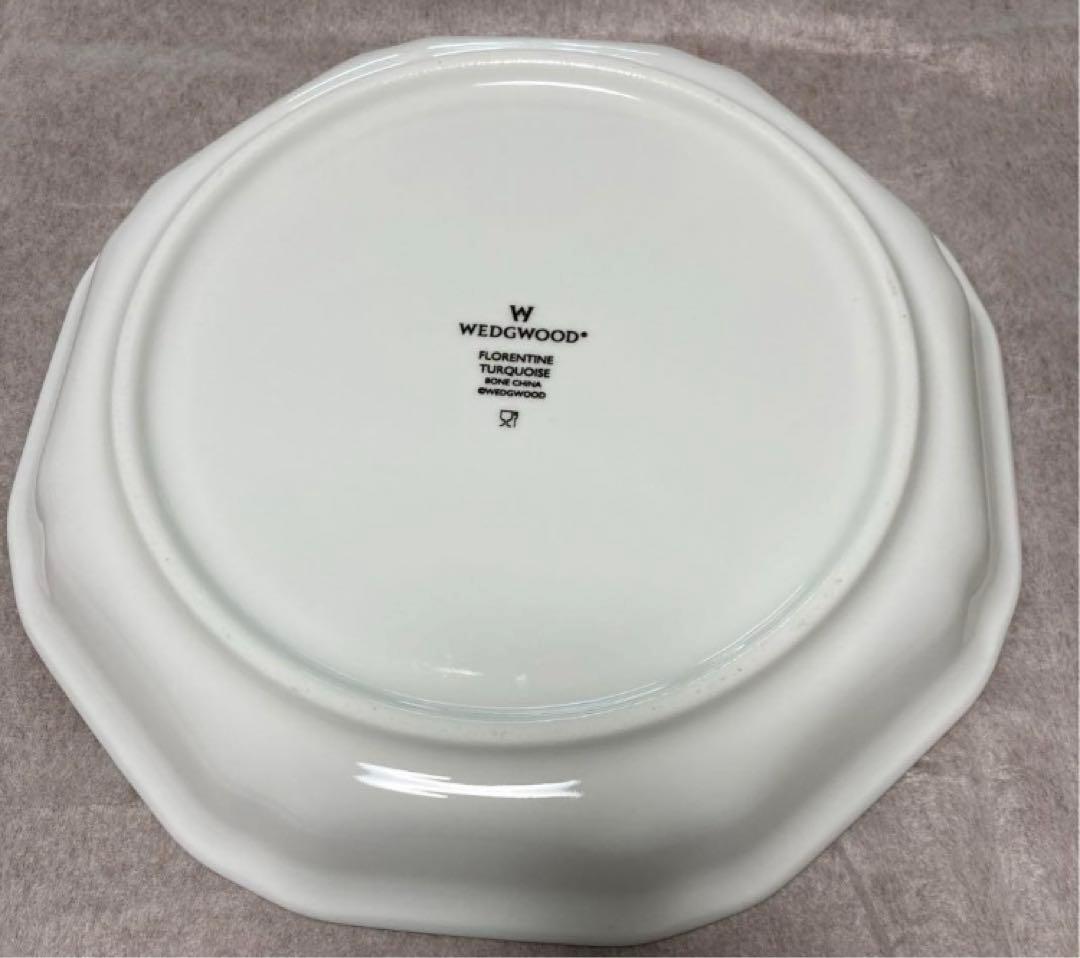 ☆ 2枚FLORENTINE TURQUOISE八角形の皿