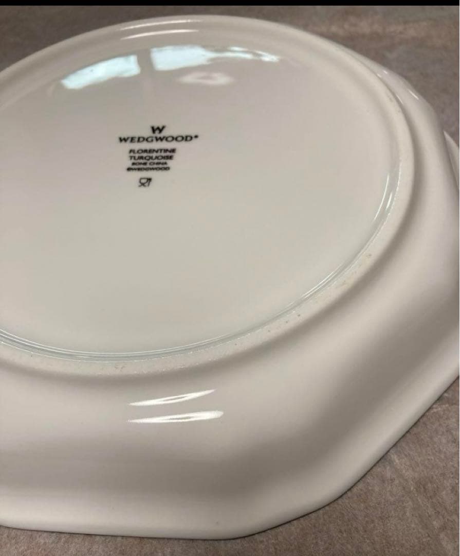 ☆ 2枚FLORENTINE TURQUOISE八角形の皿