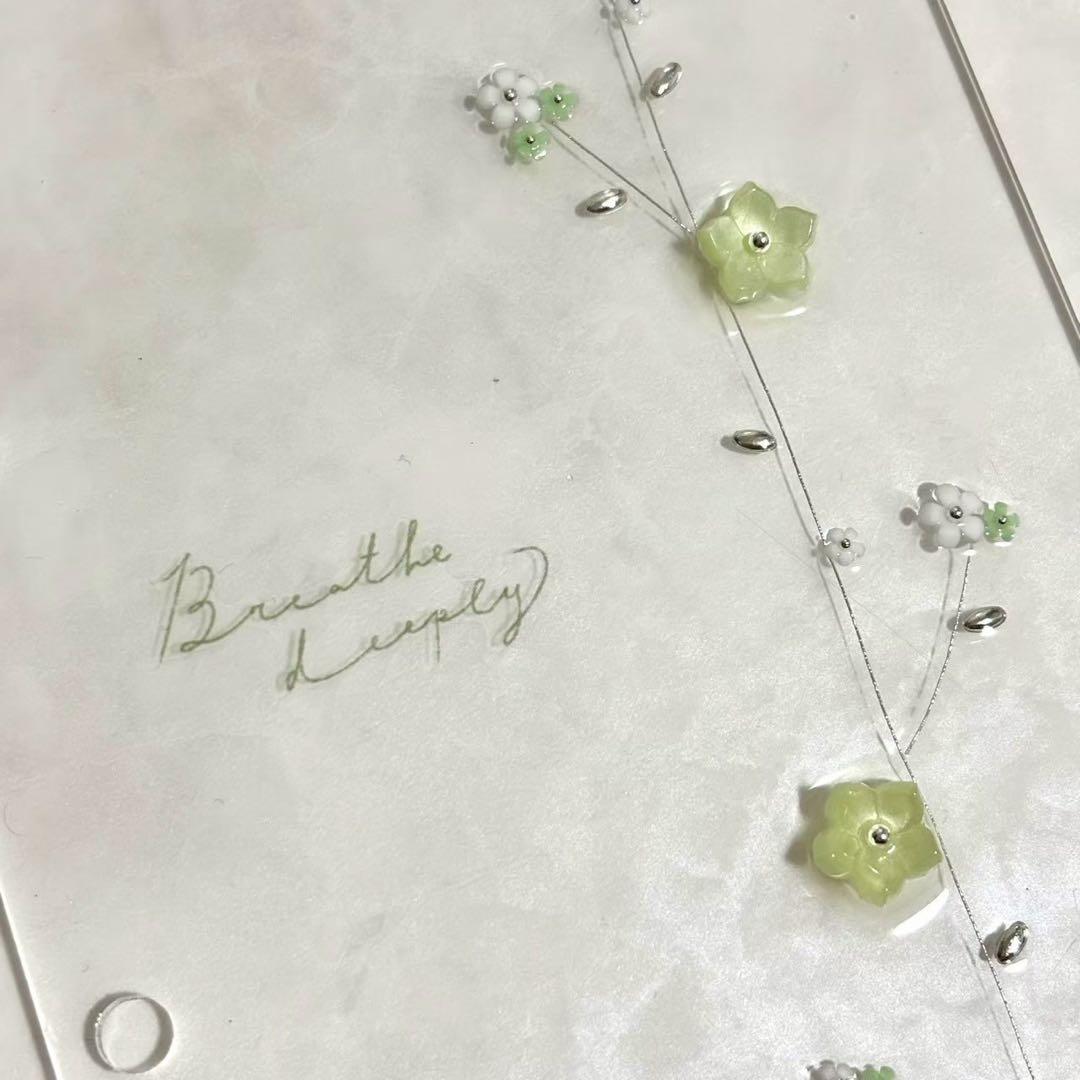 ✨min ✨A6 アクリルレジンバインダー　リング付き×2