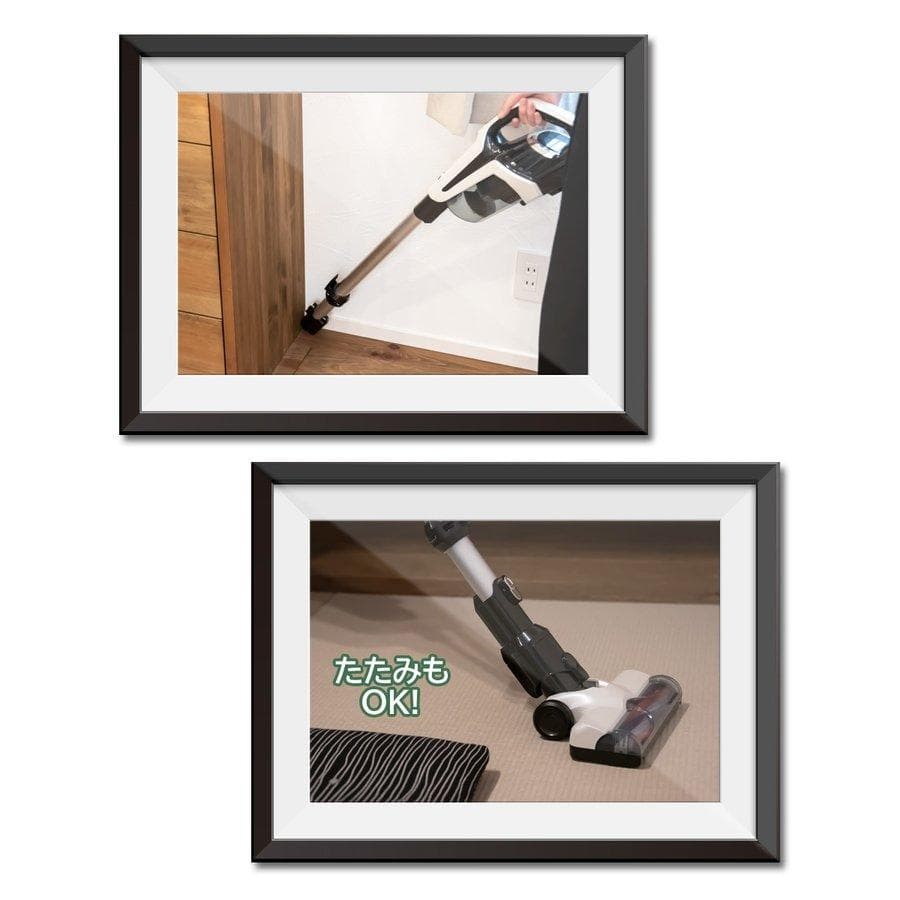 2WAY 充電式コードレス掃除機  超軽量2.0kg 電動式ブラシ 自立式