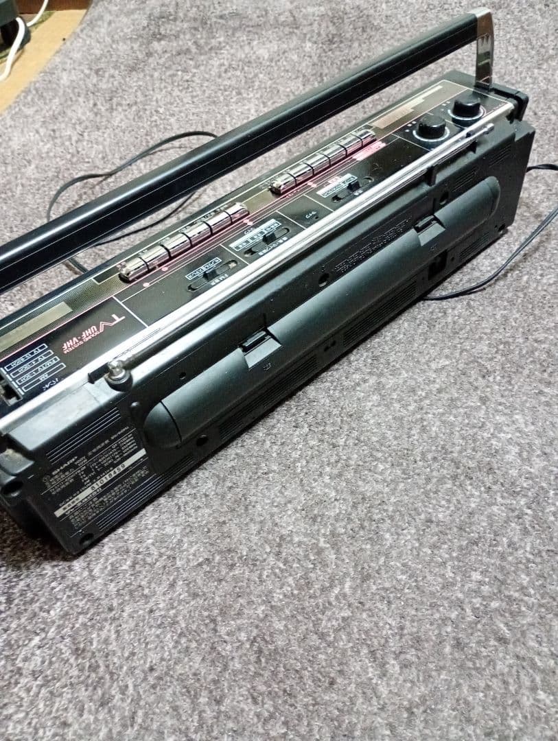 昭和レトロ SHARP QT-Y13U ダブルカセットラジカセ 動作確認済