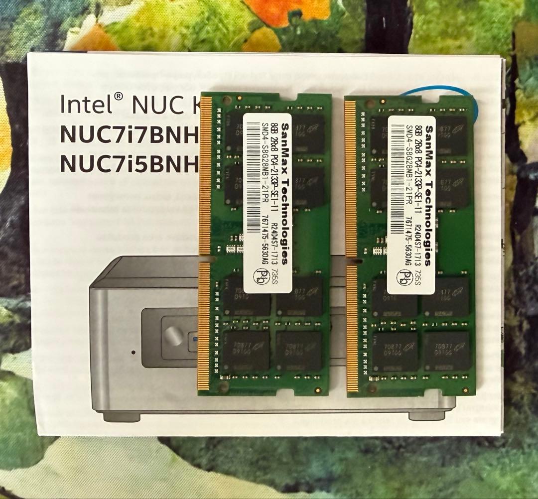 Intel ミニPC NUC7i7BNH DDR4 RAM 16GB付 【現状】