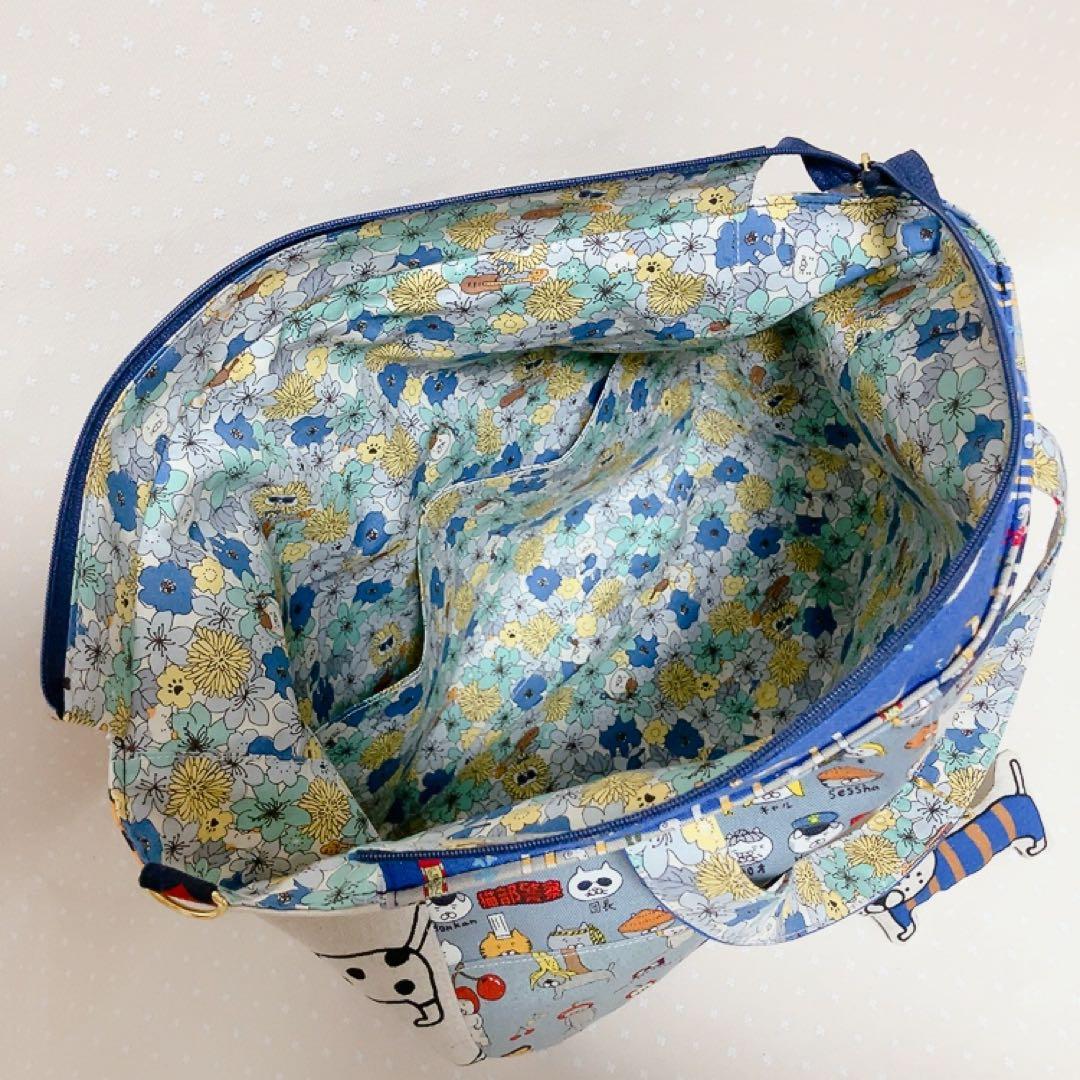 チャッピー。 大きめエコバッグ パッチワーク でかねこチャーム