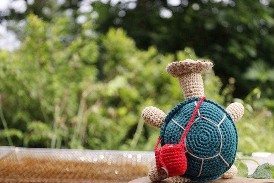 カメのパクおちゃんのあみぐるみ