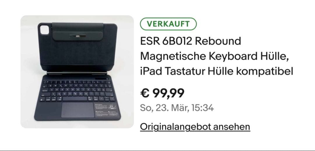 ESR iPadAir13インチキーボードケースM3/M2、2025/2024