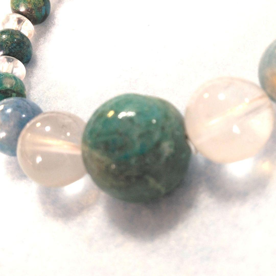 霊性を高め高次と繋がる特集✩.*大粒クォンタムクワトロシリカ＆クリソコラ ブレス