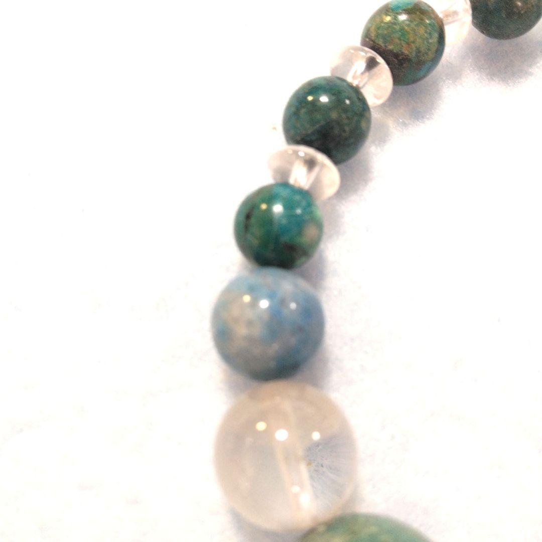 霊性を高め高次と繋がる特集✩.*大粒クォンタムクワトロシリカ＆クリソコラ ブレス