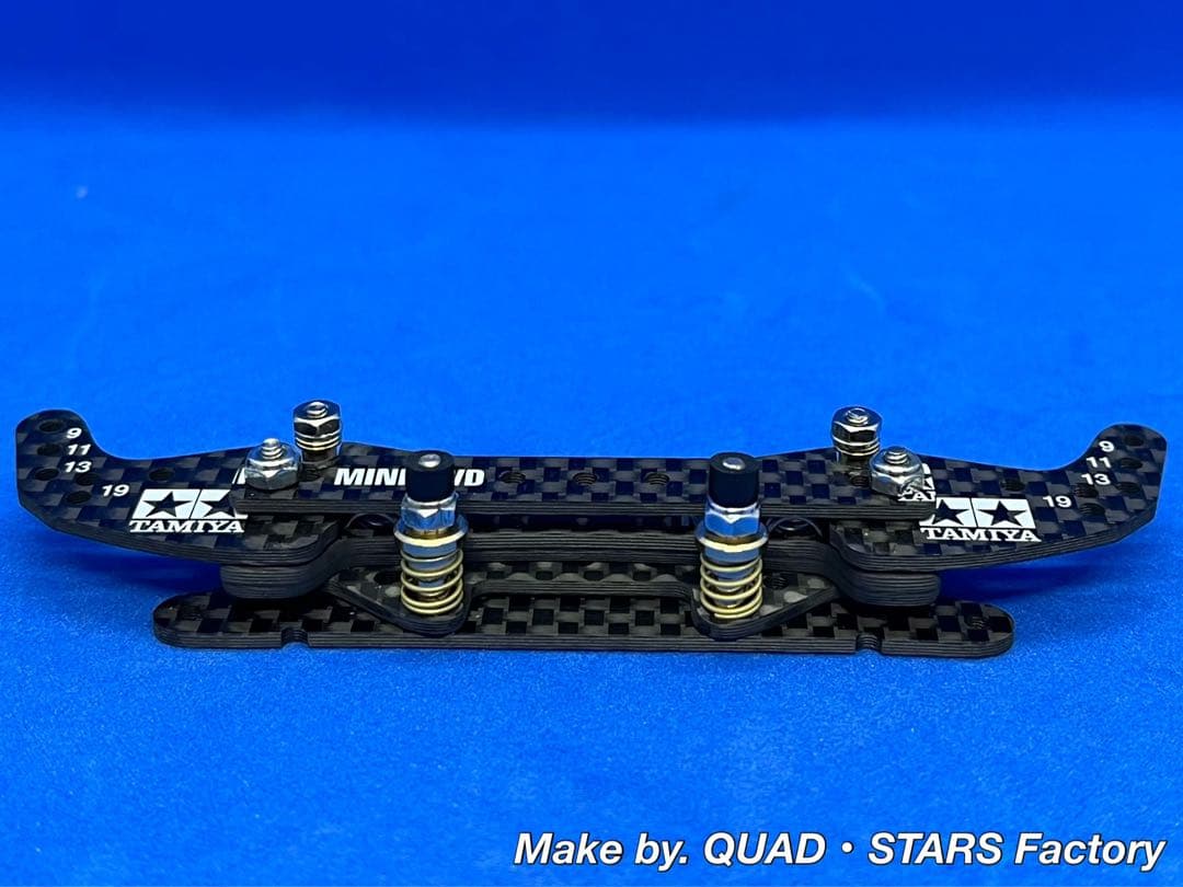 【ミニ四駆・MS用】2軸ATピボット＋1軸アンカー＋リヤスキッド　フルカーボン