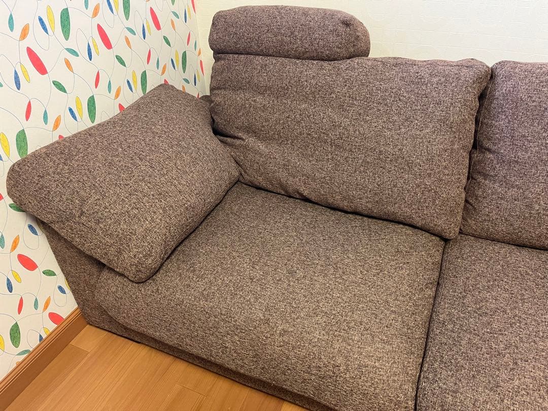 ソファー　三人掛け　ブラウン　大塚家具