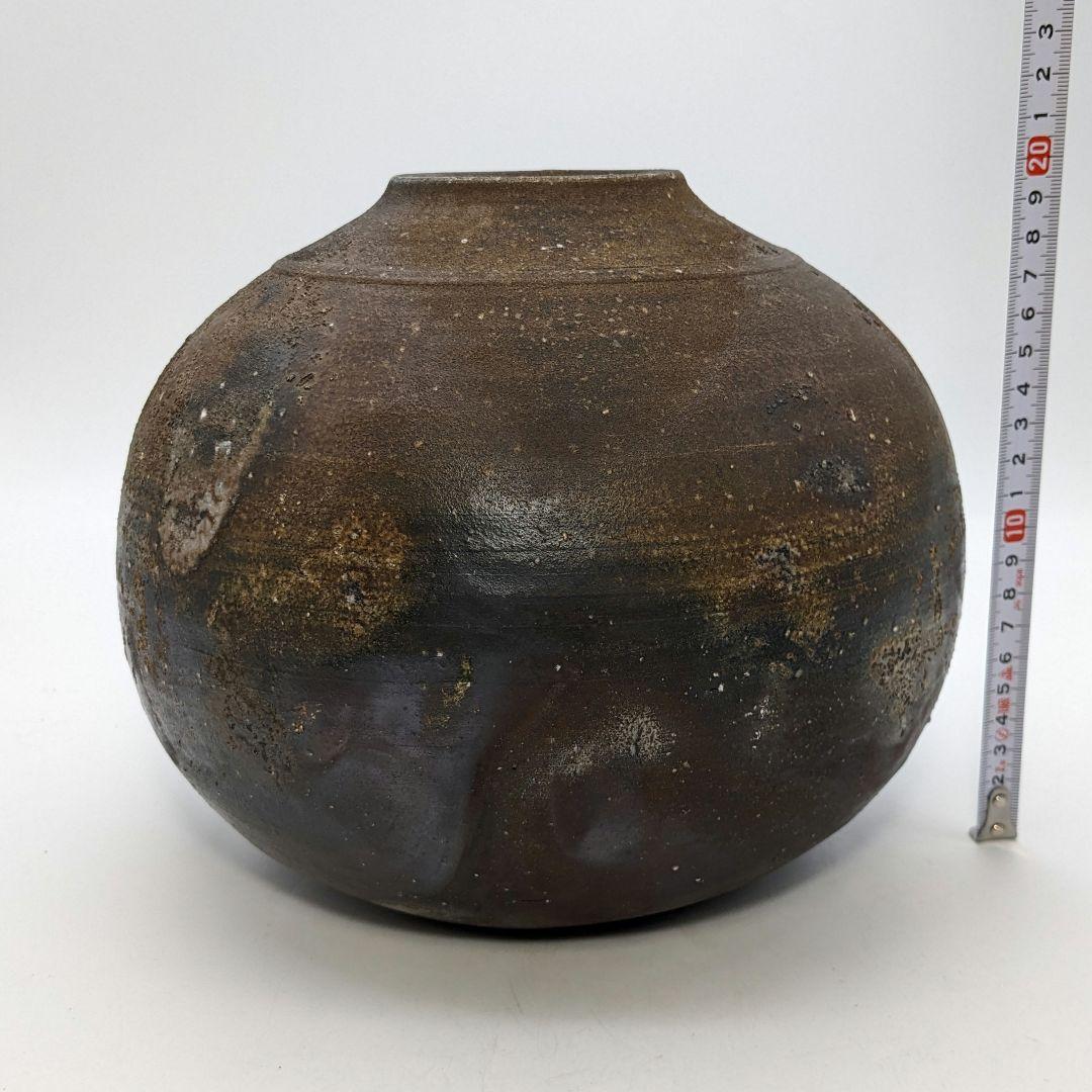 西川政美 備前焼 壷 合箱 壺 つぼ 花入 花器 フラワーベース 置物 花瓶