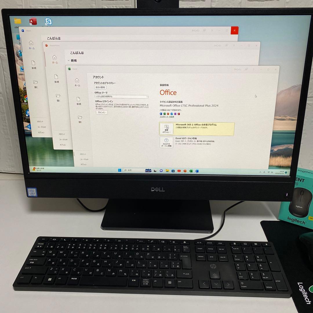 Windows11オフィス2024年　第8世代Webカメラ　DELLデスクトップ