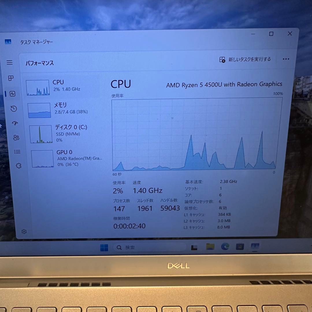 Dell Inspiron 5405 Ryzen 5 4500U 訳あり