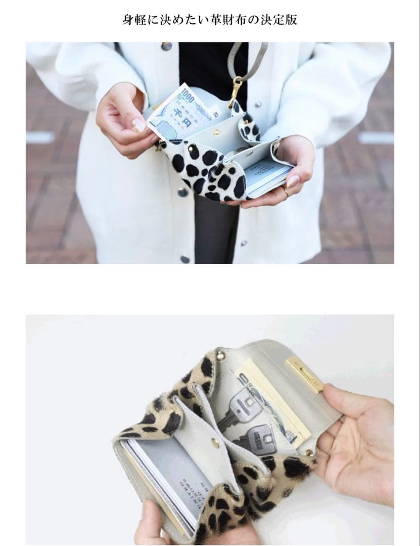 SUPERB (シュパーブ）ミニ財布 牛革イタリアンレザーミニウォレットハラコ