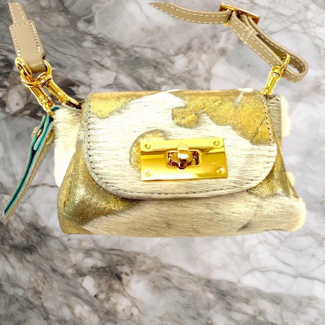 SUPERB (シュパーブ）ミニ財布 牛革イタリアンレザーミニウォレットハラコ