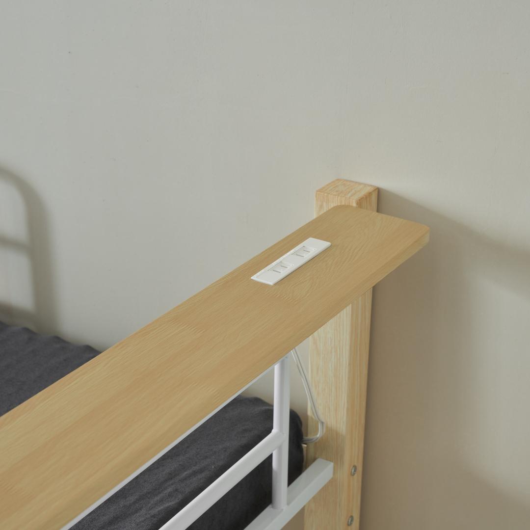 【高さ140cm】ロフトベッド パイプベッド S 耐荷重150kg BLACK