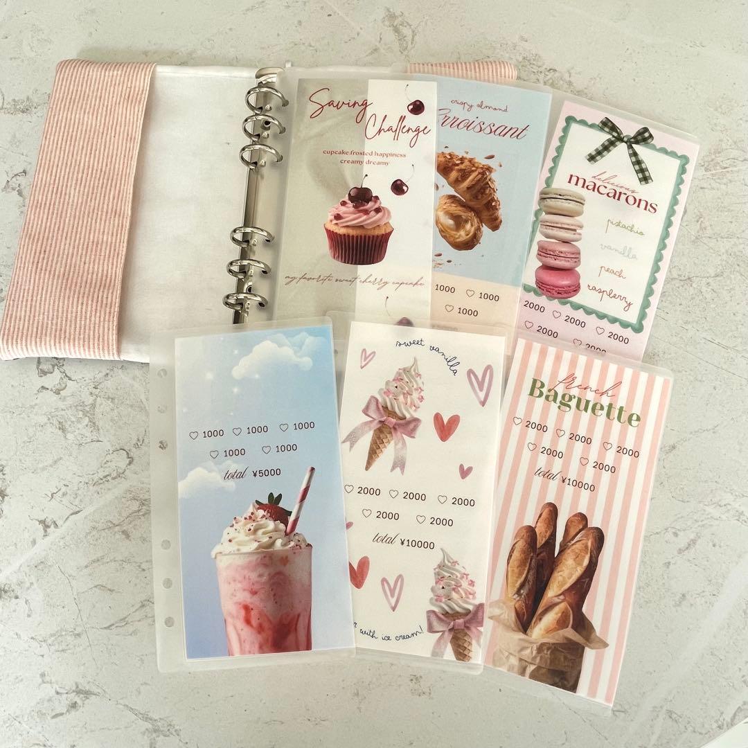 即発送[リフィル6枚付] A6バインダー&バインダーカバーセット　韓国　ブラック