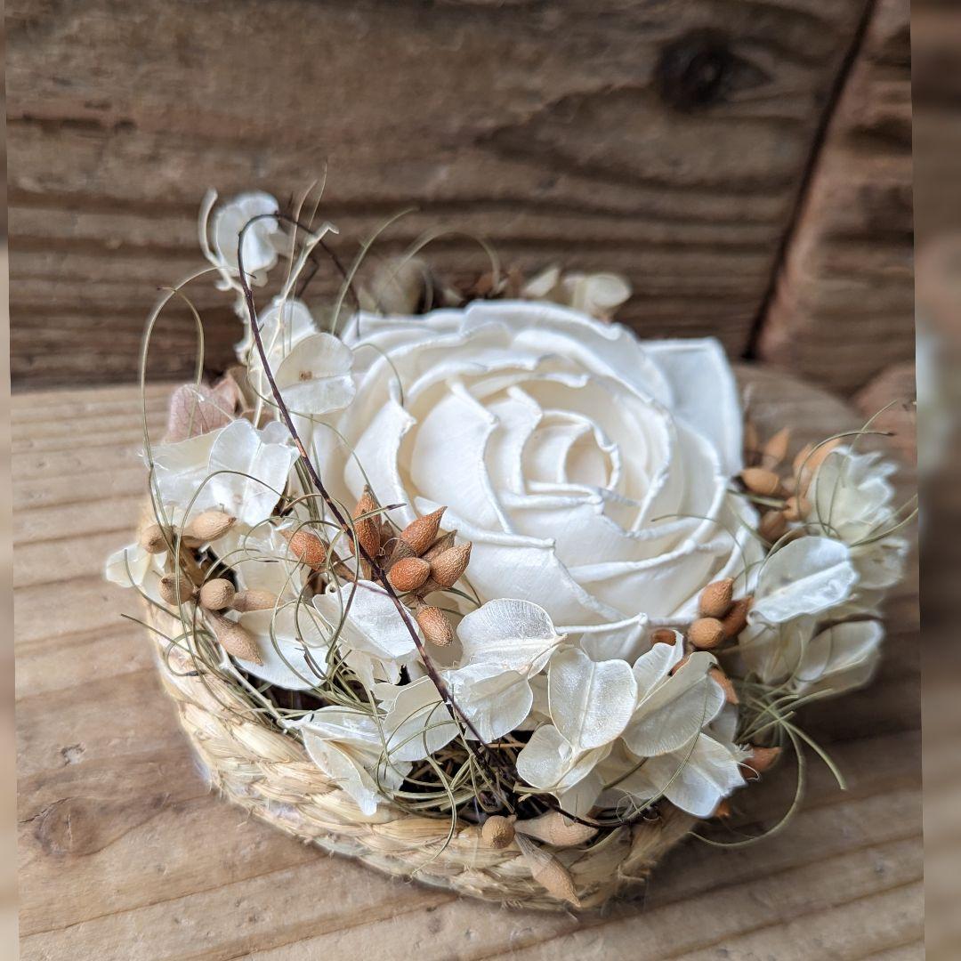 ＊ring pillow or message flowerガラスケースアレンジ