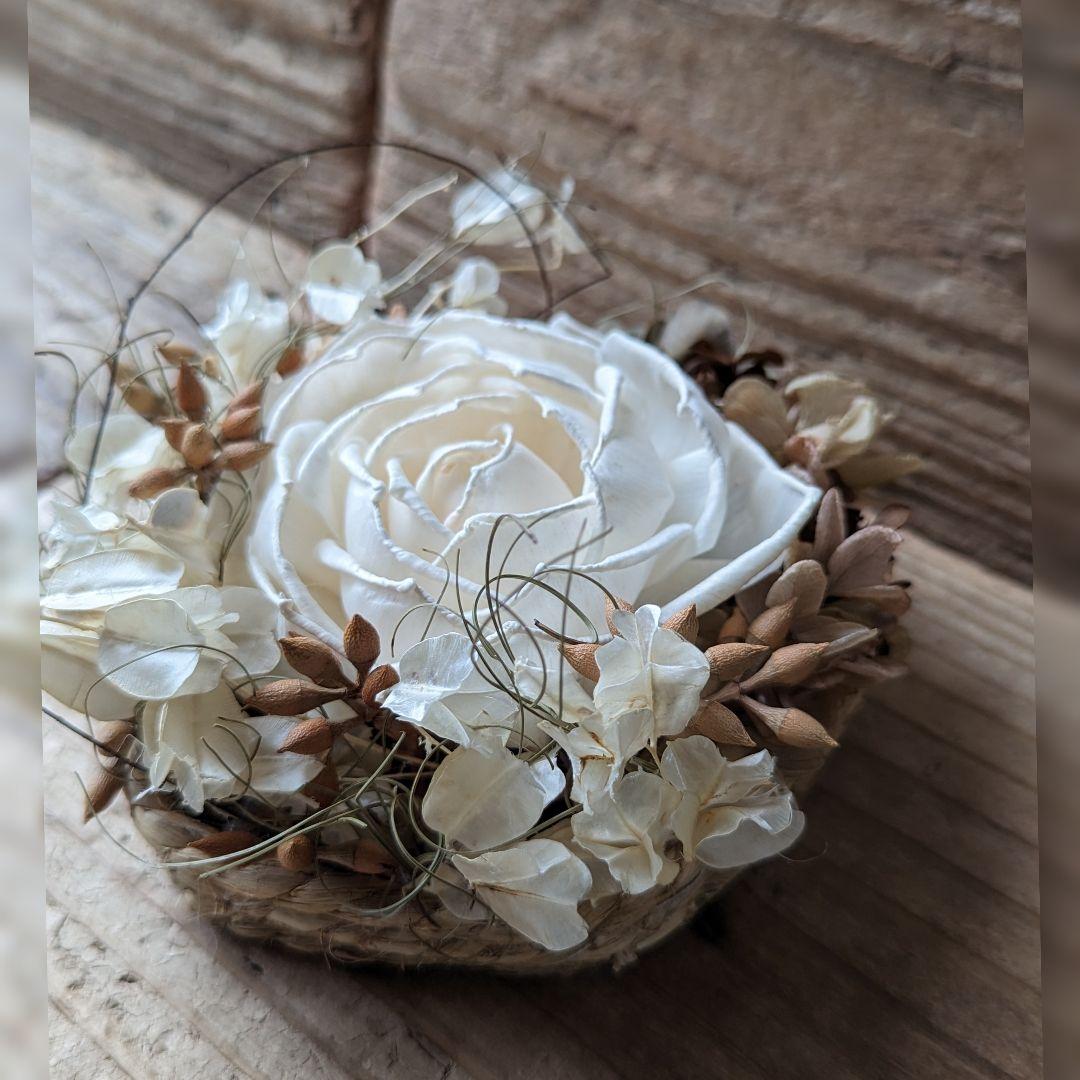 ＊ring pillow or message flowerガラスケースアレンジ