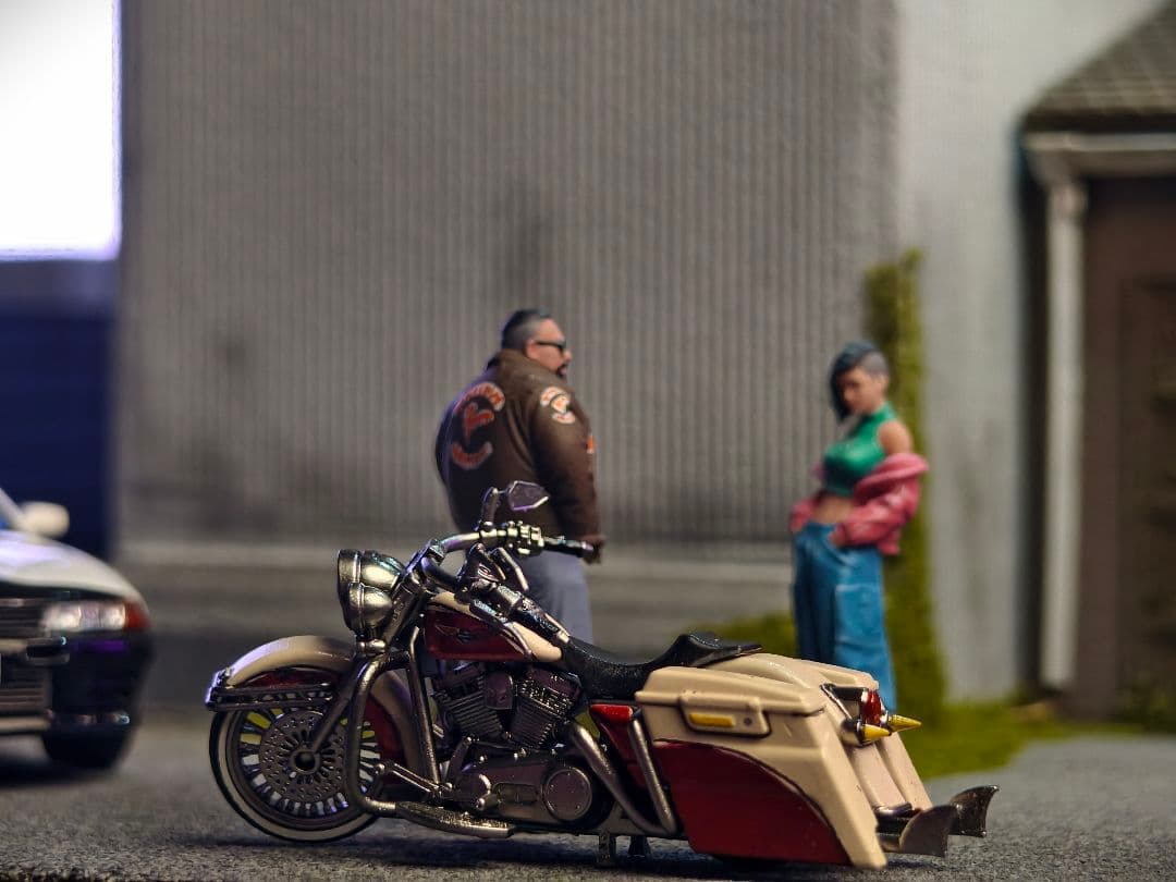 1/64 ジオラマ 日本街並みシーンLED照明付き ディスプレイベース