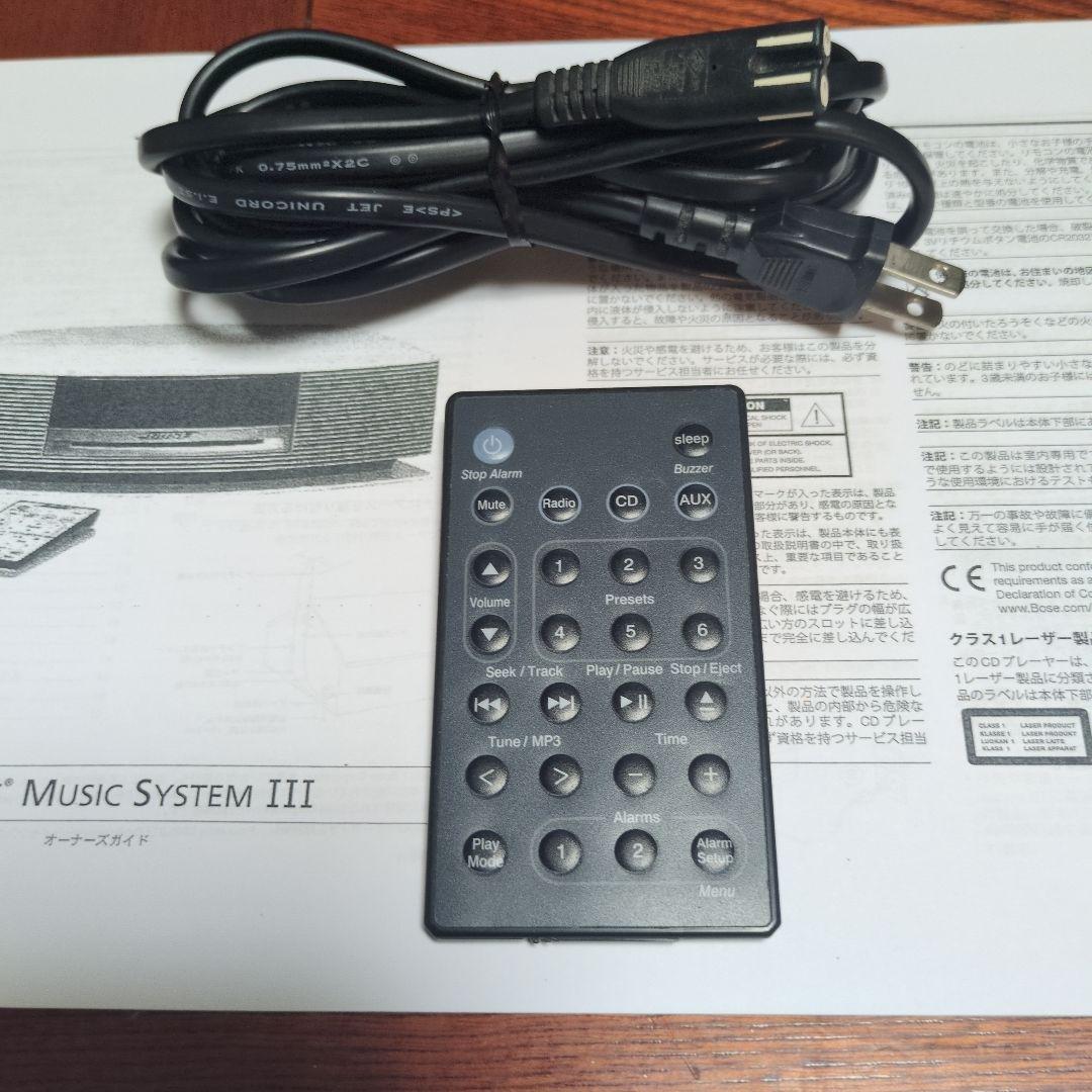 BOSE Wave Music System Ⅲ完動品　リモコン純正コード取説
