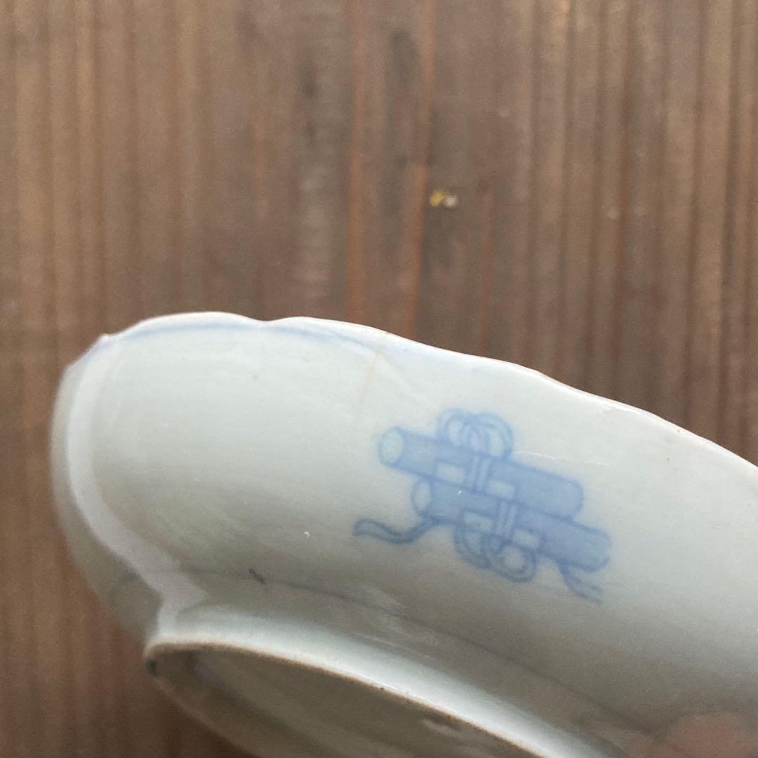 金彩赤絵鶴唐花皿　伊万里焼や大聖寺伊万里、林九郎窯や古伊万里、九谷焼や龍峰窯好き