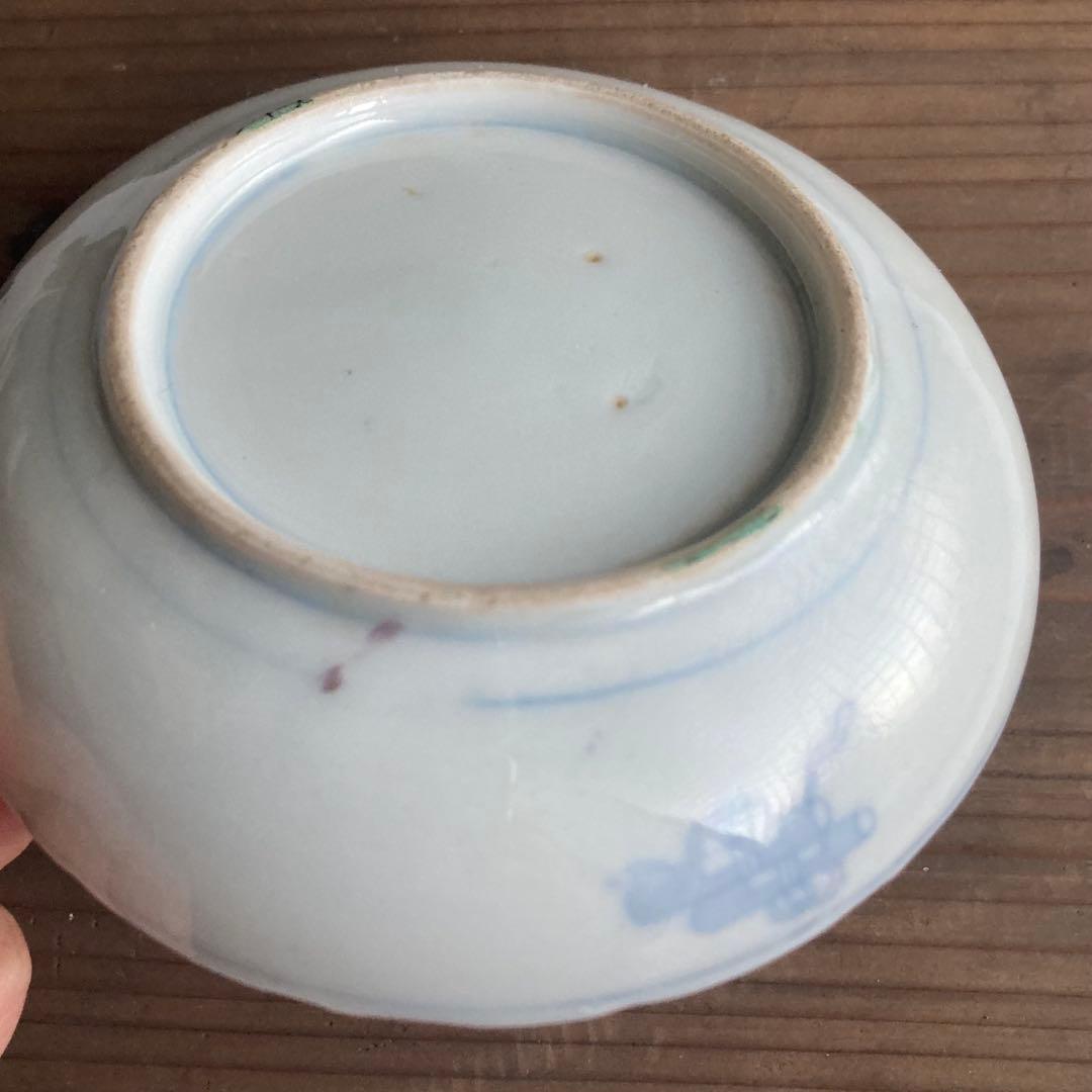 金彩赤絵鶴唐花皿　伊万里焼や大聖寺伊万里、林九郎窯や古伊万里、九谷焼や龍峰窯好き