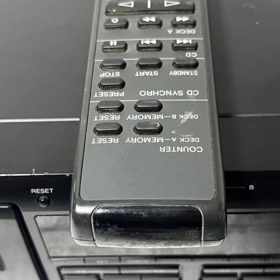 ソニー TC-WE805Sツイン録再リバースデッキ リモコン付き ジャンク品