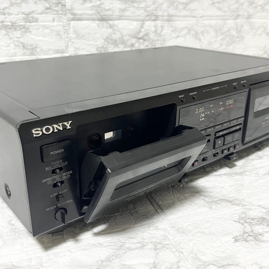 ソニー TC-WE805Sツイン録再リバースデッキ リモコン付き ジャンク品