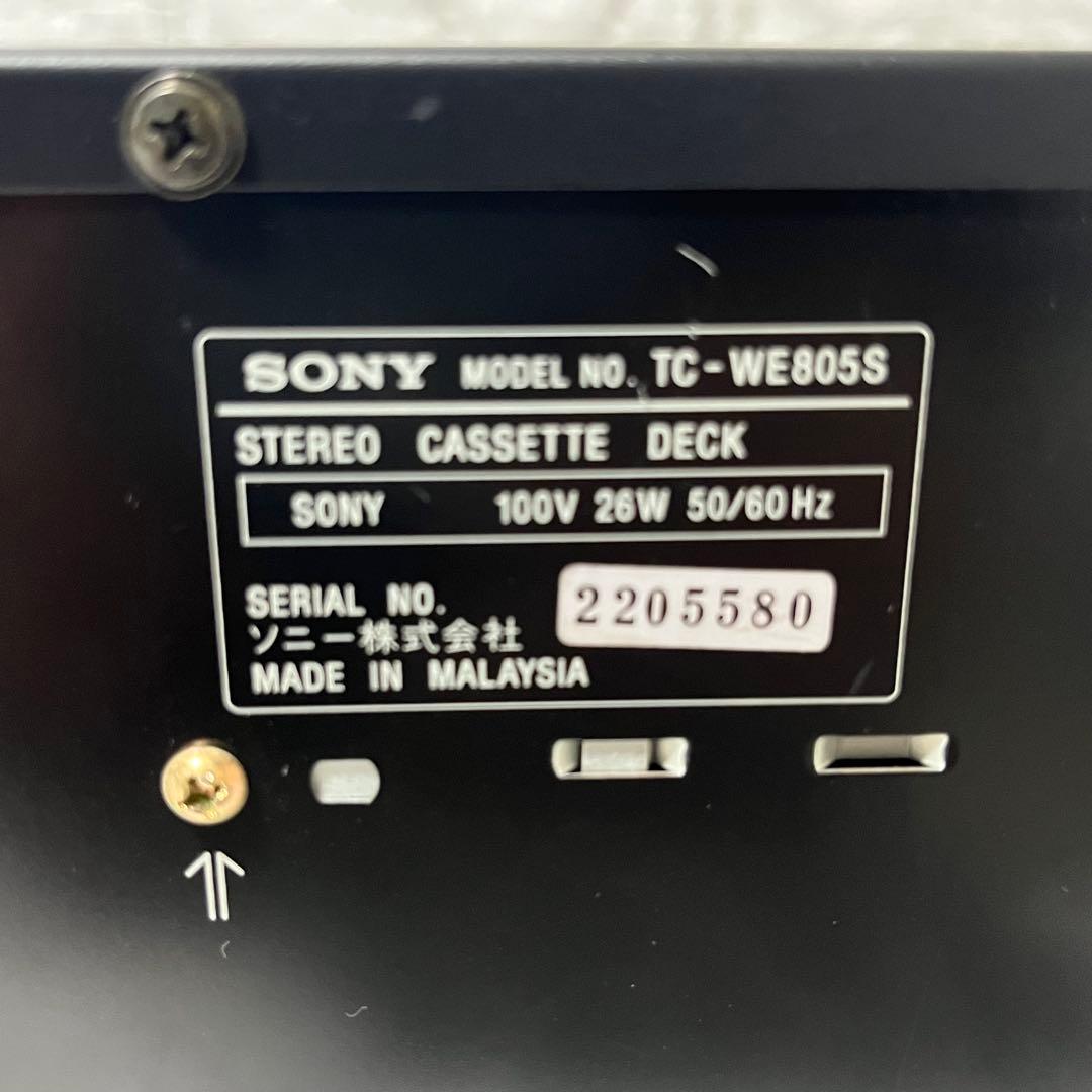 ソニー TC-WE805Sツイン録再リバースデッキ リモコン付き ジャンク品