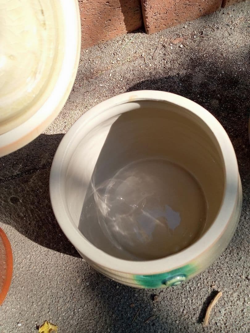 漬け物容器 中型　小型　合計4個　＋3号蓋　セット　久松窯　希少