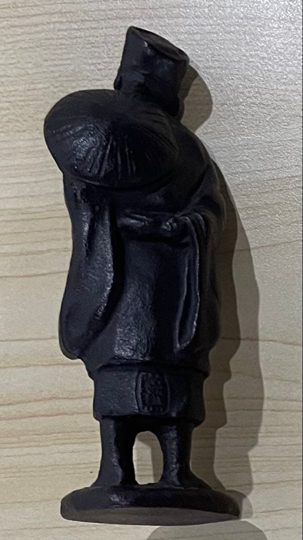 江戸時代の僧侶/歌人 越後の僧侶 良寛和尚像 銅製 托鉢