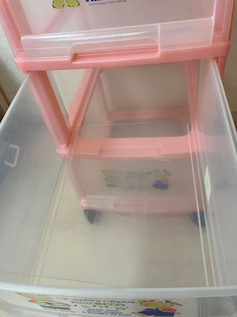 サンリオ　ミスターベアーズドリーム　3段チェスト　引き出し　収納ケース