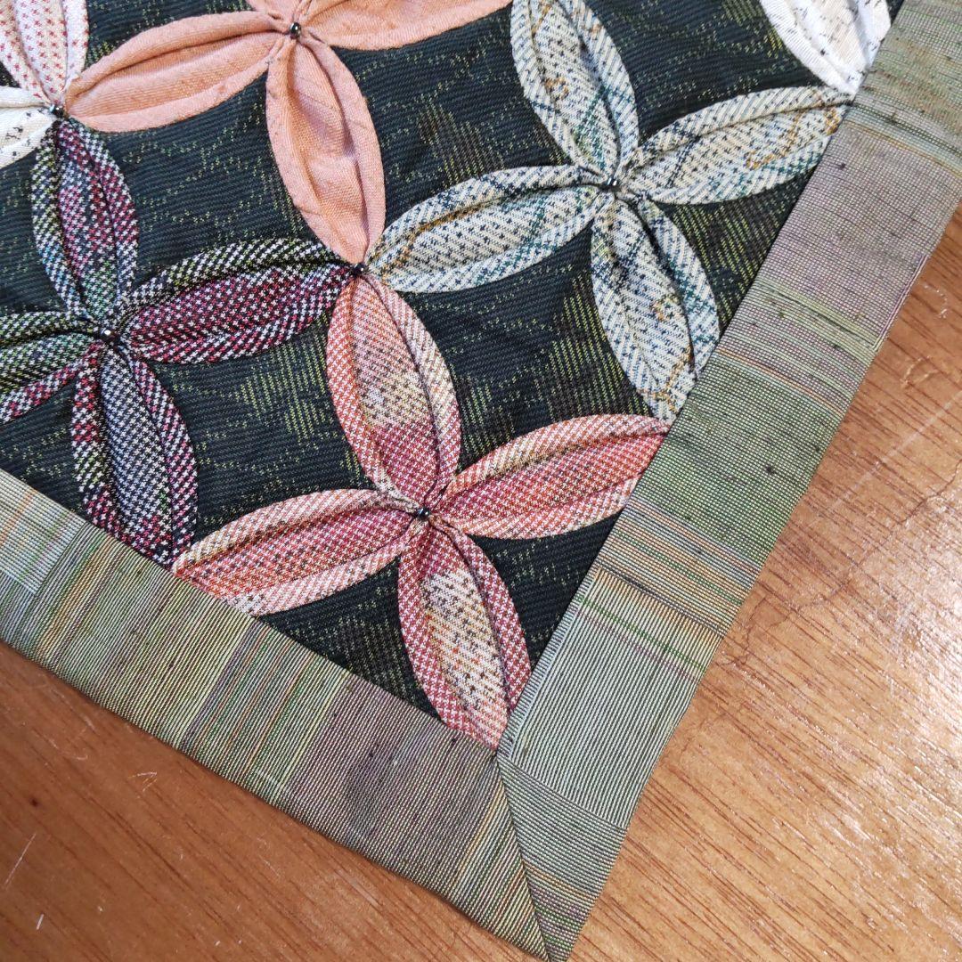 パッチワーク   紬のテーブルセンター     フリーマット