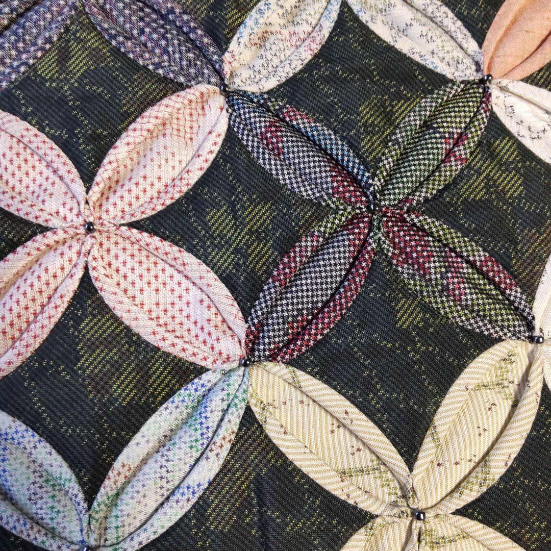 パッチワーク   紬のテーブルセンター     フリーマット