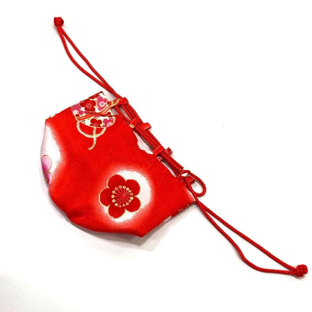 ☆新品未使用☆七五三 女の子3歳 着物　赤系鈴・花模様被布コート6点セット h1