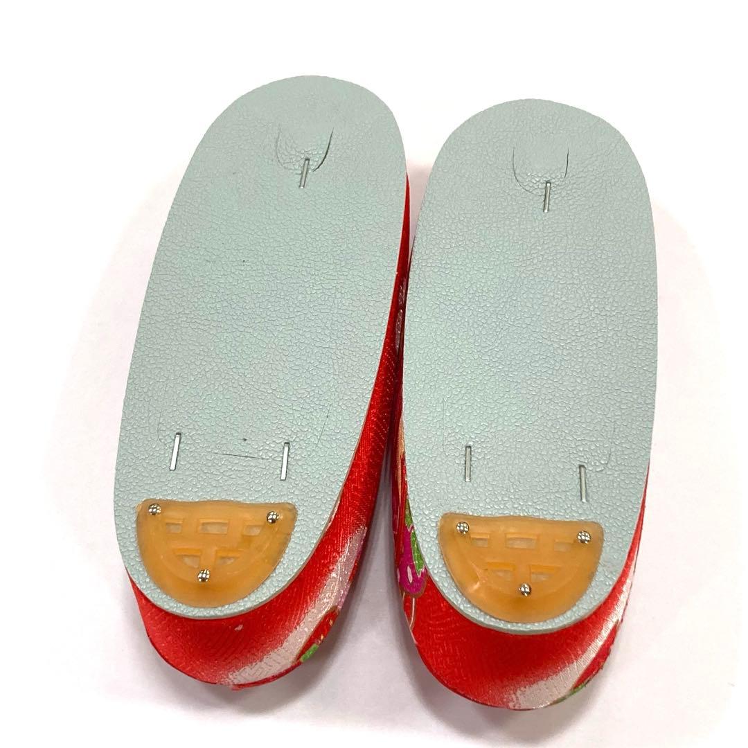 ☆新品未使用☆七五三 女の子3歳 着物　赤系鈴・花模様被布コート6点セット h1