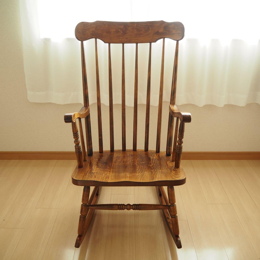 ロッキングチェア ヒダダイネット 飛騨家具 ウィンザーチェア レトロ 木製 椅子